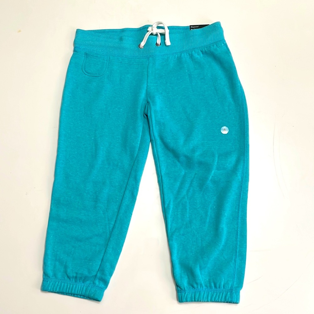 Brand new blue roll-up sweat pants
